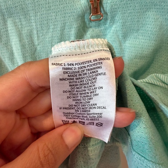 Columbia Golf Aqua Striped Pullover - Picture 4 of 6